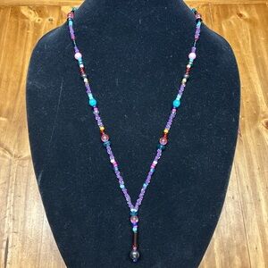Multicolored Y-shaped Beaded Necklace